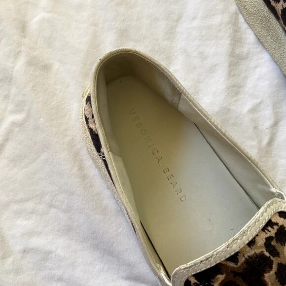 Veronica Beard 8.5 tan Panelle Leopard Print Slip On Sneakers - Picture 3 of 7